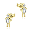 Human Shape With CZ Stone Silver Ear Stud STS-5685